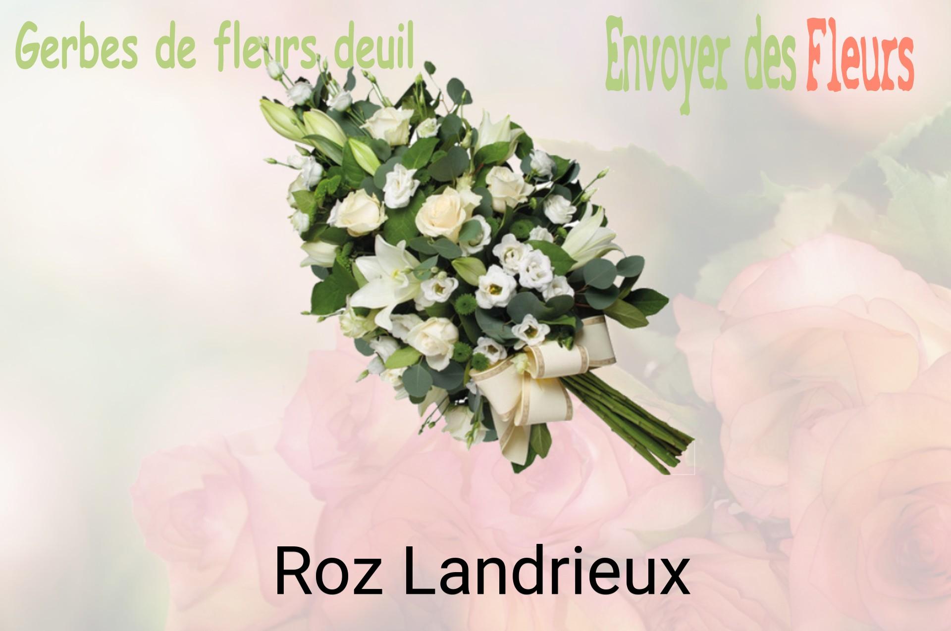 Gerbe de fleurs de deuil livrée à Roz-Landrieux